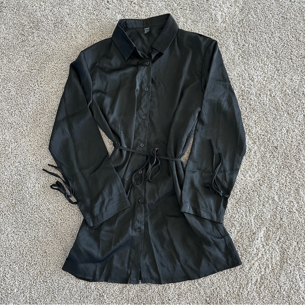 SHEIN— Satin Button down Dress